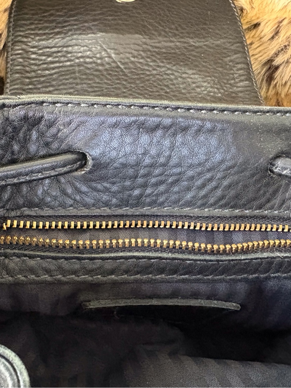 Vintage Coach Black Leather Sonoma Drawstring Backpack ~ 4925! - Picture 11 of 11